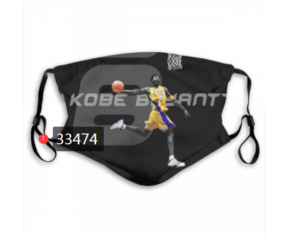 2021 NBA Los Angeles Lakers #24 kobe bryant 33474 Dust mask with filter